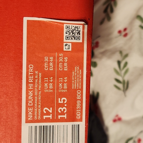 Size 12 Orange and  Deep Blue - Picture 2 of 2